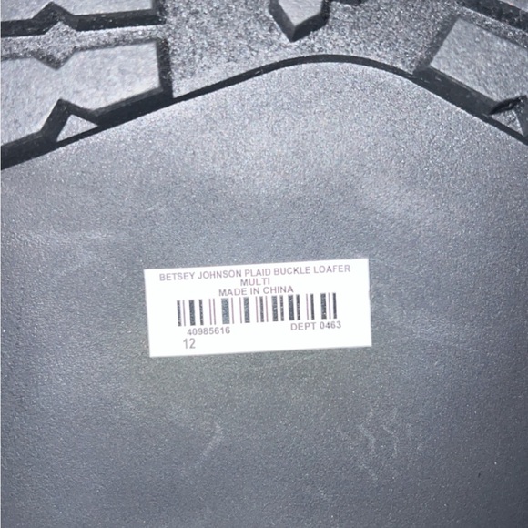 12WW Betsey Johnson plaid buckle loafer New Never worn! - Picture 5 of 5